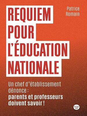 cover image of Requiem pour l'éducation nationale--Un chef d'établissement parle